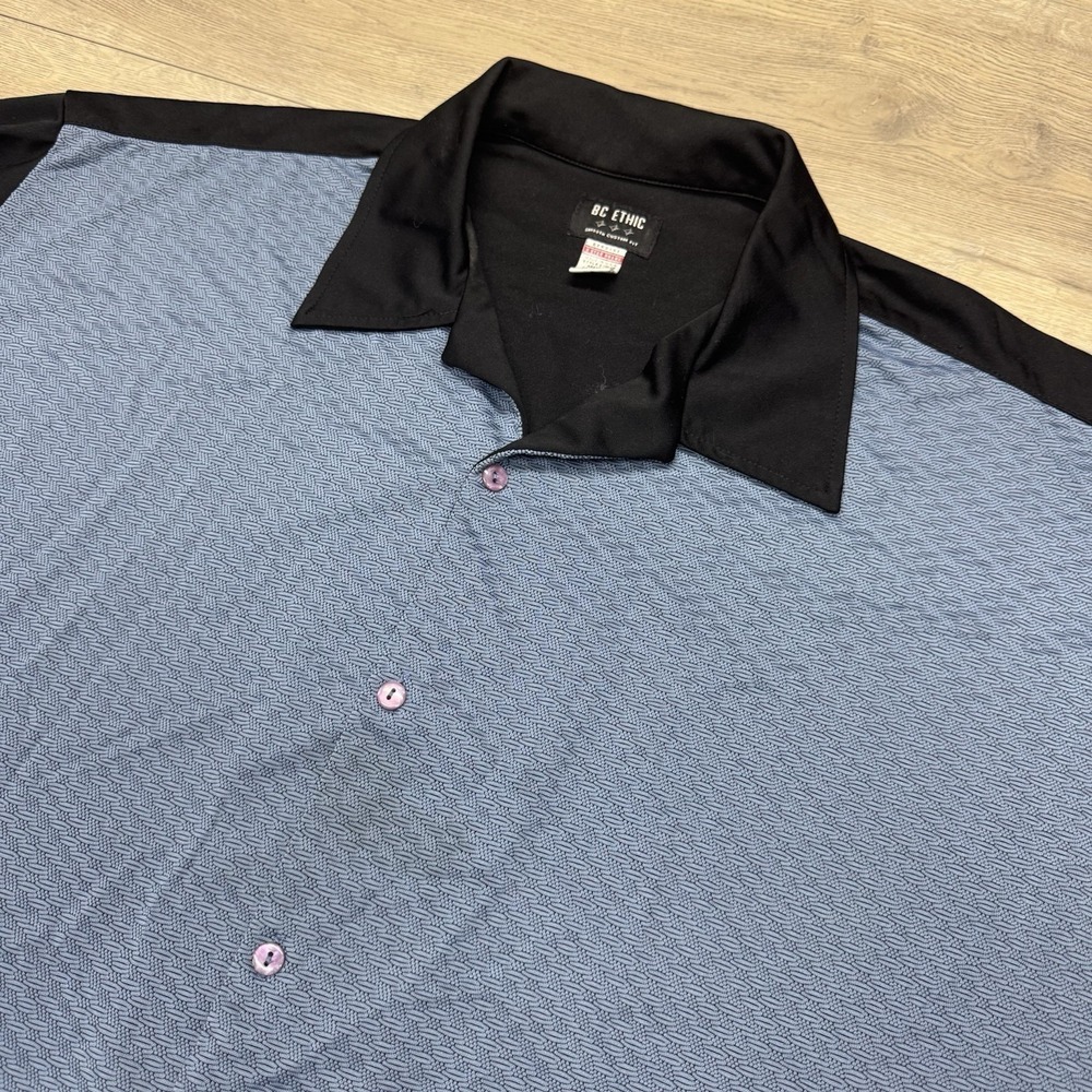 VTG BC Ethic‎ USA Made S/S Shirt Men's Sz 4XL STAIN Skater Grunge